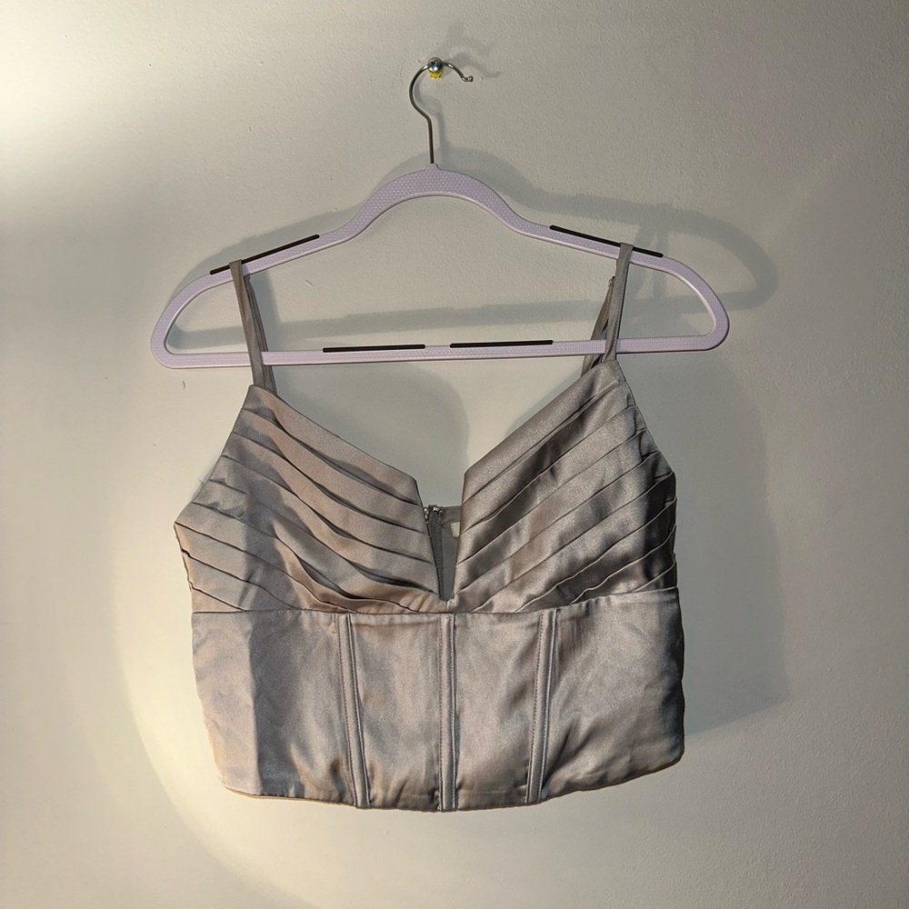 Elegant Gray Crop Top